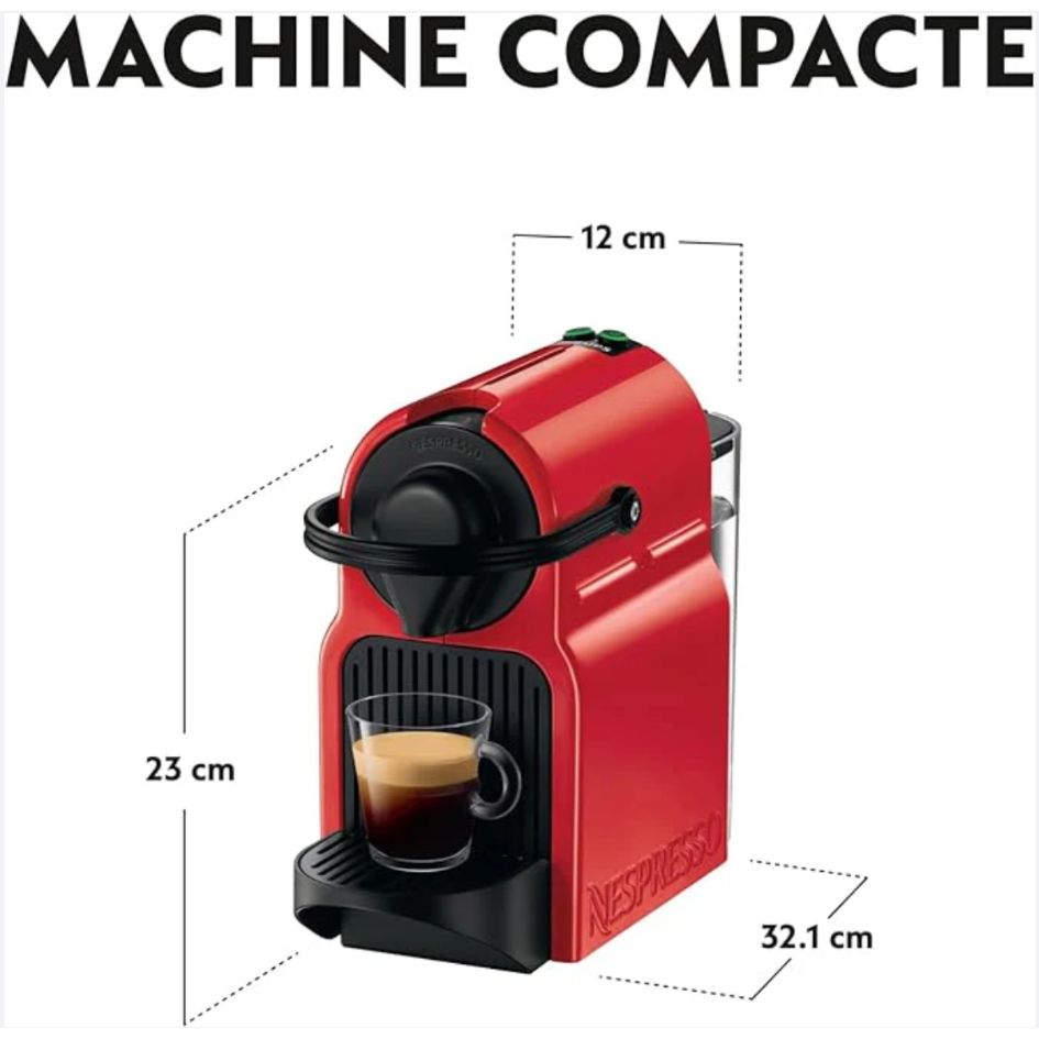 Nespresso Inissia Original + 100 Capsules Offertes – Livraison Gratuite